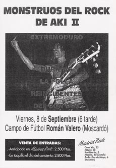 Extremoduro Monstruos 1995 cartel