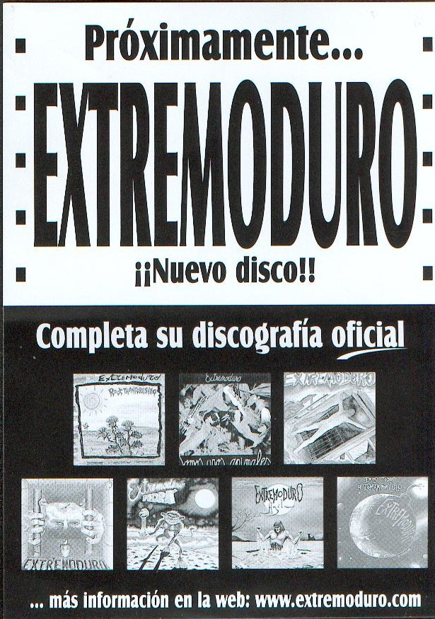 Cartel publicitario semanas antes de salir el disco 1998promo_extremo