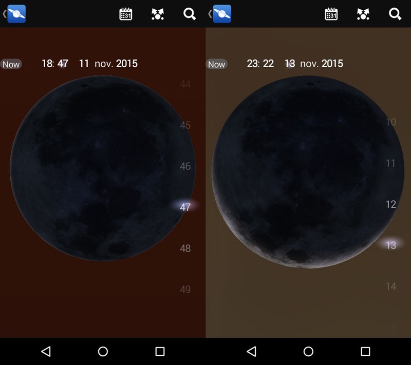 Luna nueva del 11 de Noviembre de 2015