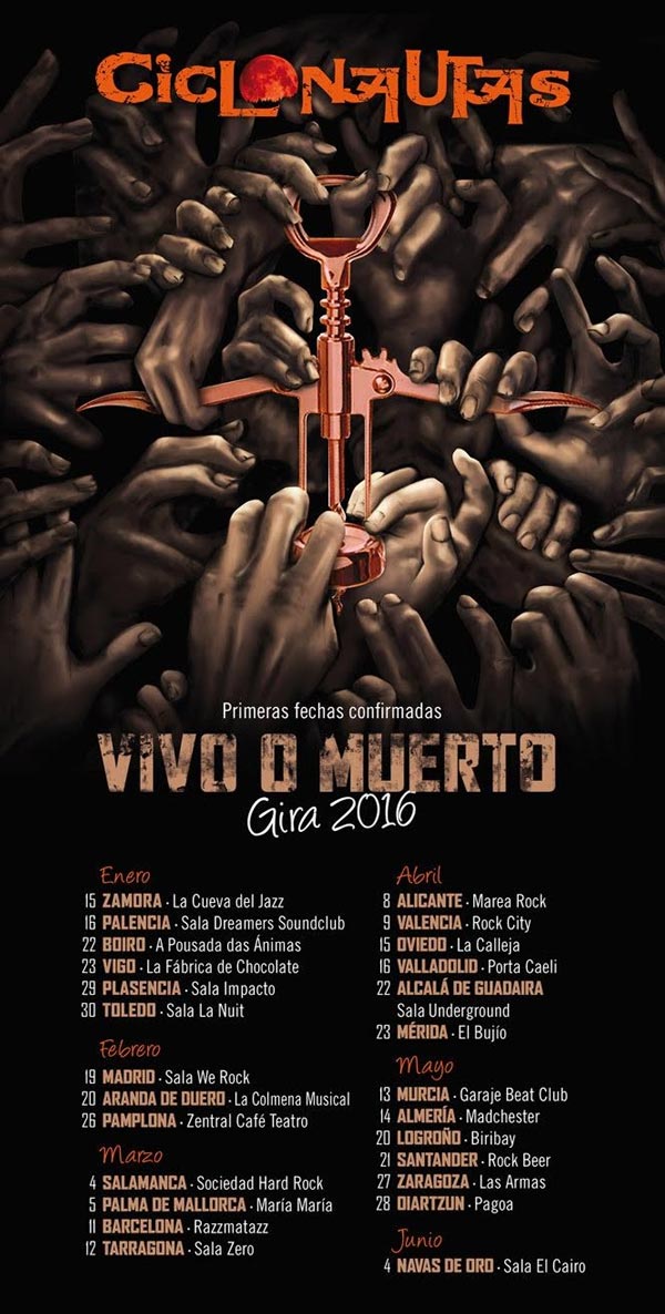 Fechas de la gira 'Vivo o Muerto' de Ciclonautas