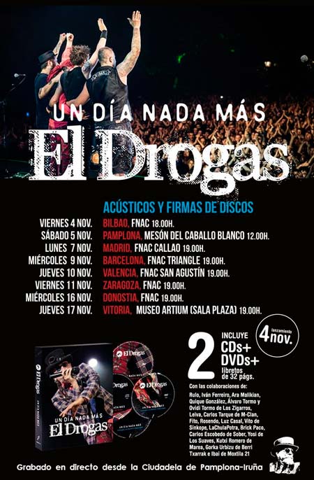 Fechas y ciudades de las firmas y acústicos presentando «Un día nada más»