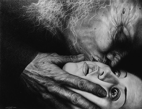 ©Laurie Lipton, 2002. «The Hags Embrace» ©Laurie Lipton, 2002. «The Hags Embrace»