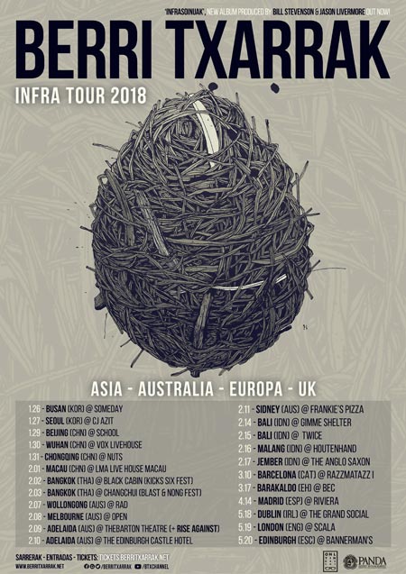 Berri Txarrak gira 2018 - fechas a 2 de enero