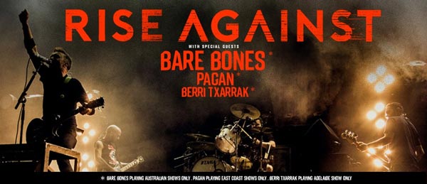 Rise Against + Berri Txarrak. 2018/2/09 ADELAIDE @ Thebarton Theatre