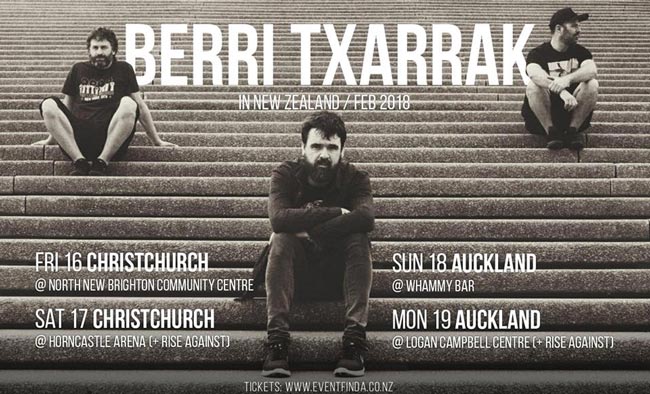 Rise Against + Berri Txarrak in New Zealand