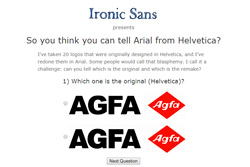 Foto de Ironic Sans: helvarial quiz