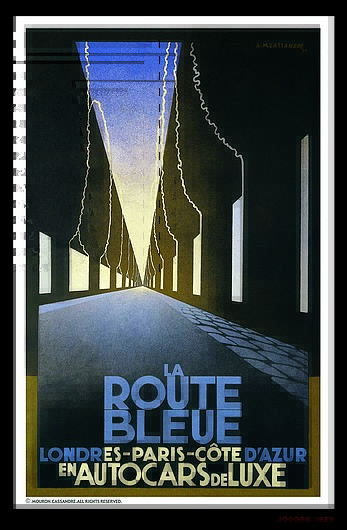 © 'La Route Bleue' (1929) by A. M. Cassandre. © 'La Route Bleue' (1929) by A. M. Cassandre.