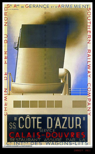 © 'Côte D'Azur' (1931) by A. M. Cassandre. © 'Côte D'Azur' (1931) by A. M. Cassandre