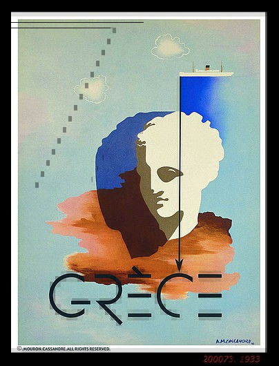 © 'Grece' (1933) by A. M. Cassandre © 'Grece' (1933) by A. M. Cassandre