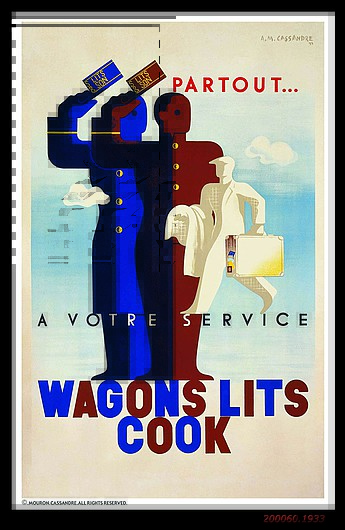 © 'WAGONS-LITS-COOK' (1933) by A. M. Cassandre © 'WAGONS-LITS-COOK' (1933) by A. M. Cassandre