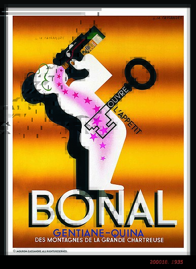 © 'Bonal' (1935) by A. M. Cassandre © 'Bonal' (1935) by A. M. Cassandre