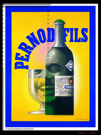 © 'Pernod Fils' (1934) by A. M. Cassandre © 'Pernod Fils' (1934) by A. M. Cassandre
