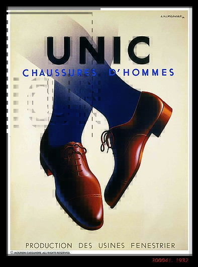 © 'Unic' (1932) by A. M. Cassandre © 'Unic' (1932) by A. M. Cassandre