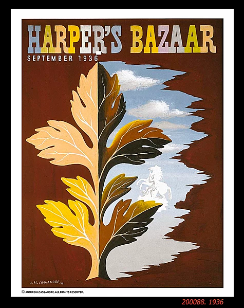 © 'HARPER'S-BAZAAR-Sept' (1936) by A. M. Cassandre © 'HARPER'S-BAZAAR-Sept' (1936) by A. M. Cassandre