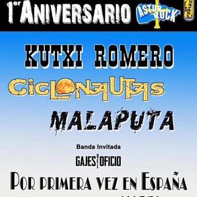 Kutxi, Ciclonautas y Malaputa juntos en el I. Astur-Rock