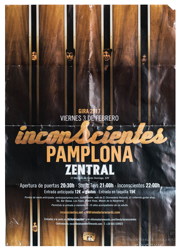 Cartel Inconscientes Zentral Iruñea 2017