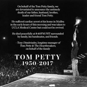 Fallece Tom Petty, leyenda del rock americano