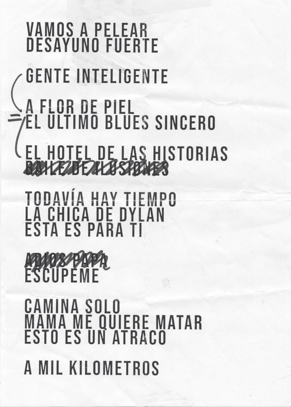 Set list del concierto de Desvariados en Bilbao