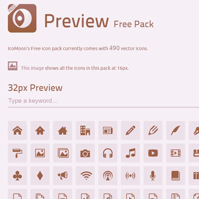 IcoMoon Free Icon Pack by Keyamoon (icomoon.io)