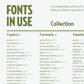 Fonts In Use: una colección de usos tipográficos reales